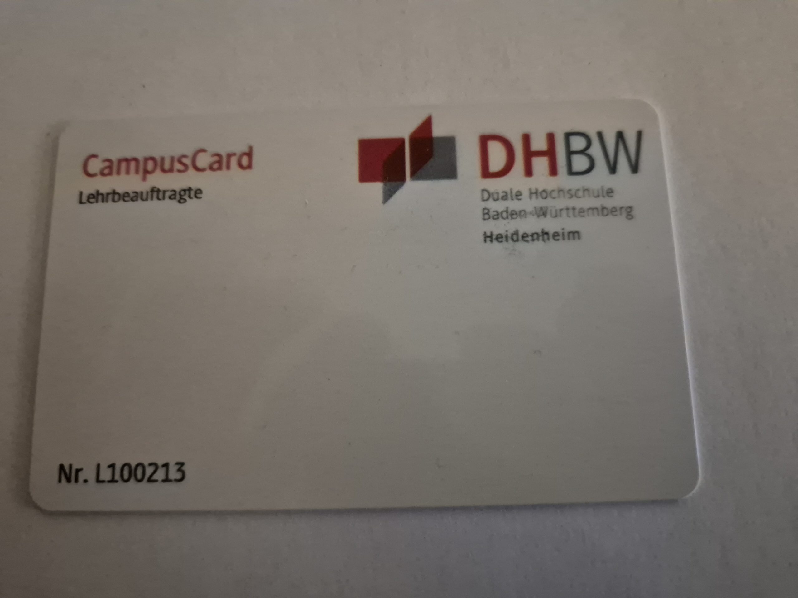 Official Lecturer at DHBW